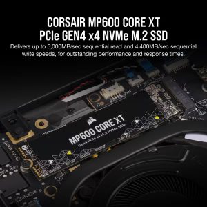 Corsair 2 TB, M.2, PCIe Gen 4.0 x4, NVMe 1.4, 3D QLC NAND